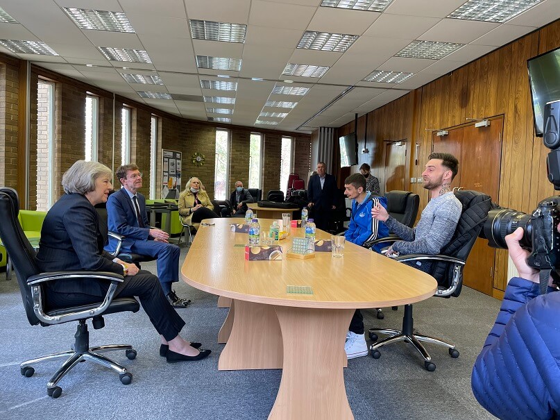 Theresa May and Andy Street visit Walsall project providing Housing