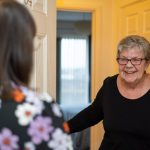 whg customer answering door