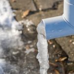 Image of a frozen pipe outdoors