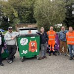 whg staff and Walsall Council with new monster bins
